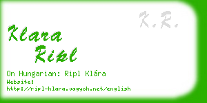 klara ripl business card